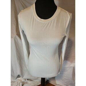 Aprll Size S White Crew Neck Long Sleeve Top